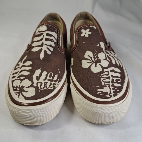 𝅺50TH Anniversary Vans Brown & Cream 50th  Slip Ons Women's Size 5 - Picture 6 of 10